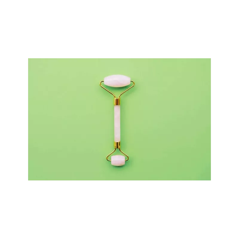 Rouleau de beauté de quartz blanc pur pour le visage - Fait main