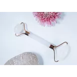 Rouleau de beauté de quartz blanc pur pour le visage - Fait main