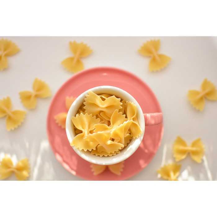 Organic and Artisanal Farfalles or Butterfly Pasta with fresh eggs ...