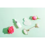 Gua sha & rouleau de beauté en quartz blanc pur pour le visage - Fa...