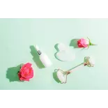 Pure white quartz Gua sha & beauty roller for the face - Handmade Pure white quartz Gua sha & beauty roller for the face - Handmade