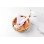 Gua sha & rouleau de beauté en quartz blanc pur pour le visage - Fa...