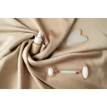 Gua sha & rouleau de beauté en quartz blanc pur pour le visage - Fa...
