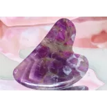 Gua Sha en améthyste pur pour le visage - Fait main