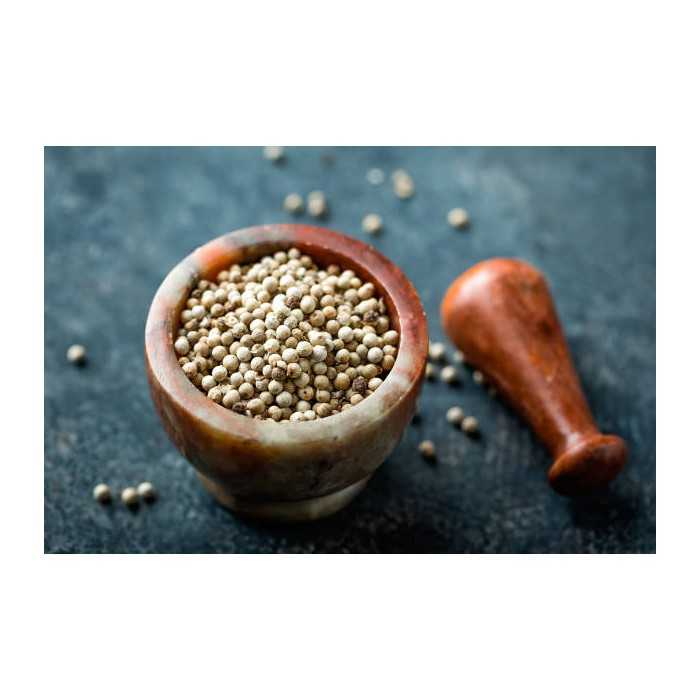 Organic fairtrade white pepper PGI from Kampot - direct producer