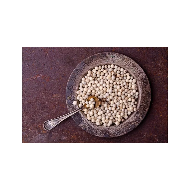 Organic fairtrade white pepper PGI from Kampot - direct producer