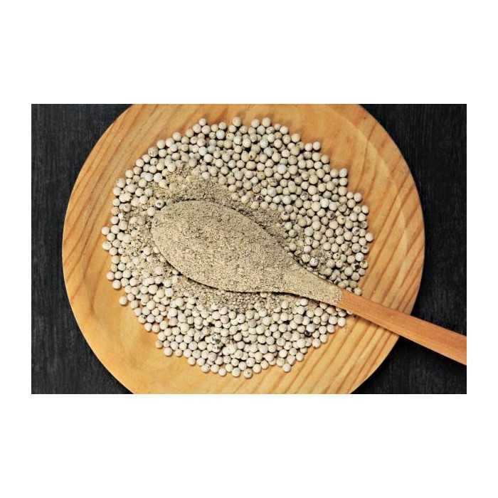 Organic fairtrade ground white pepper PGI from Kampot - Direct prod...
