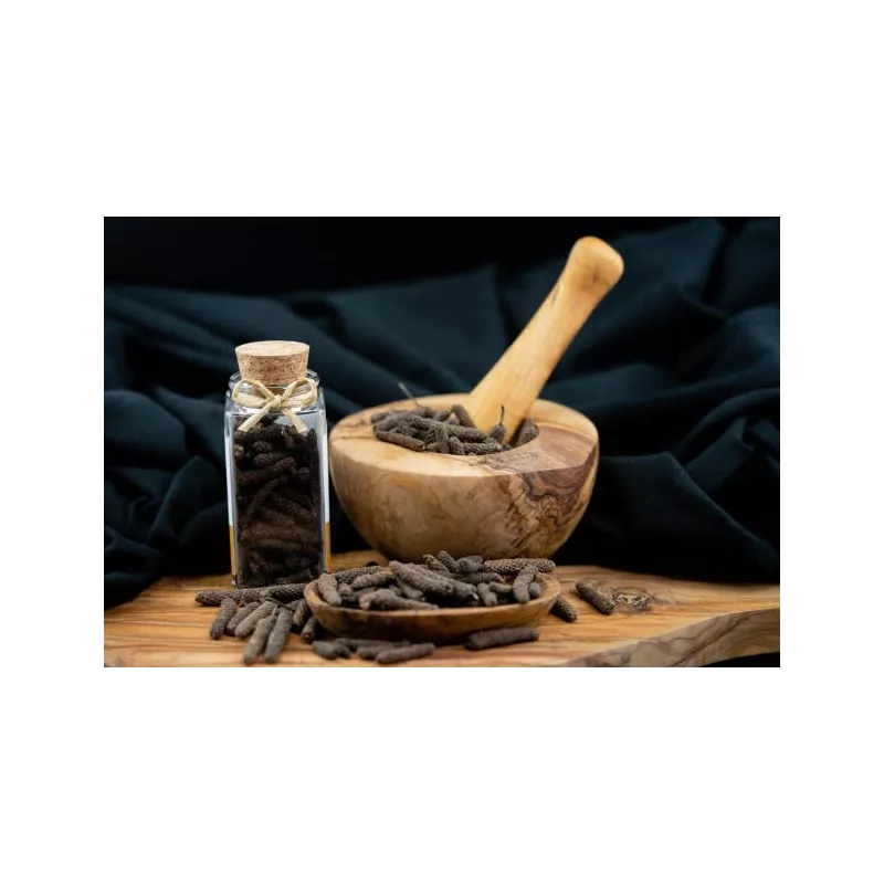 Organic fairtrade black piper longum PGI from Kampot - direct producer
