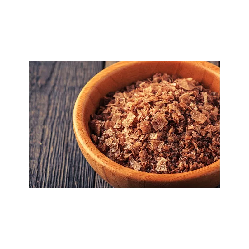 Beechwood smoked Maldon salt flake in England Beechwood smoked Maldon salt flake in England