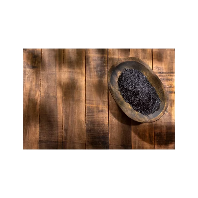 Caviar of Black salt Black lava from Hawaï