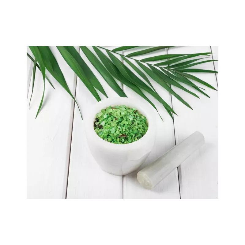 Cristaux de Sel vert jade au bambou bio d'Hawaï premium Cristaux de Sel vert jade au bambou bio d'Hawaï premium