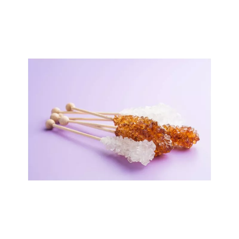 Bâtonnets de Sucre candy blanc & brun de Perse X 10