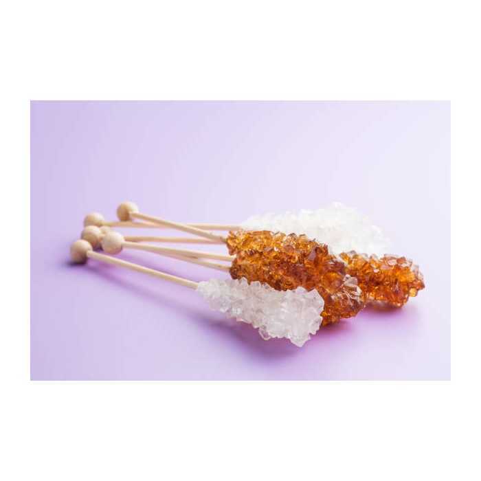 White & brown candy sugar sticks from Persia X 10