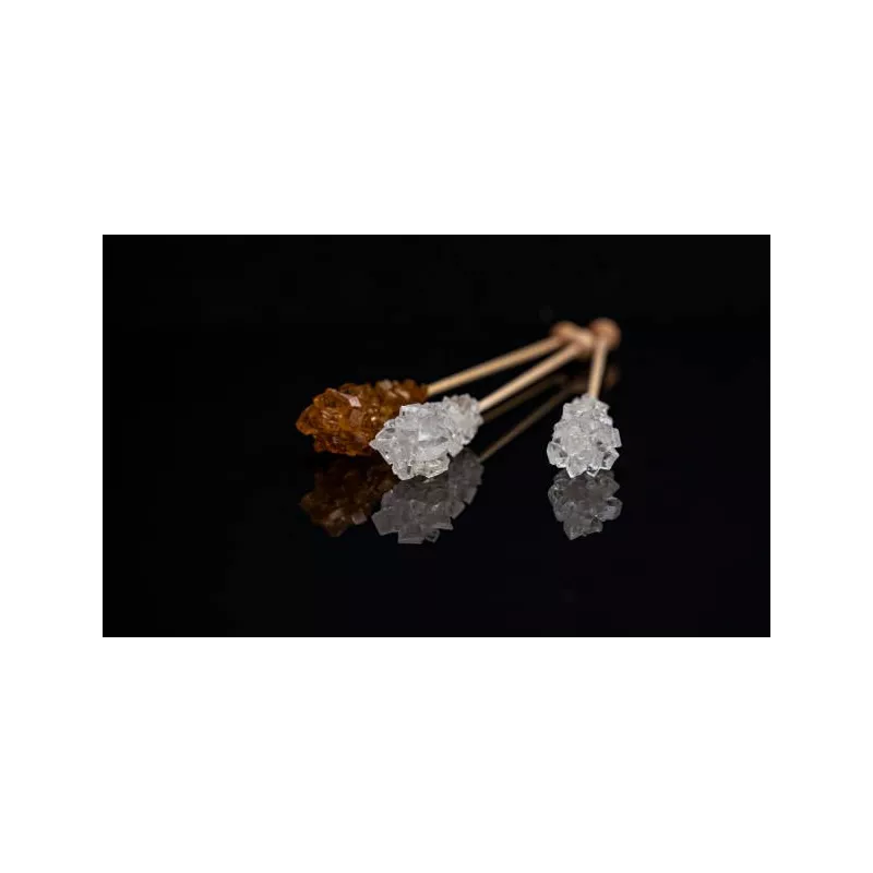 Bâtonnets de Sucre candy blanc & brun de Perse X 10