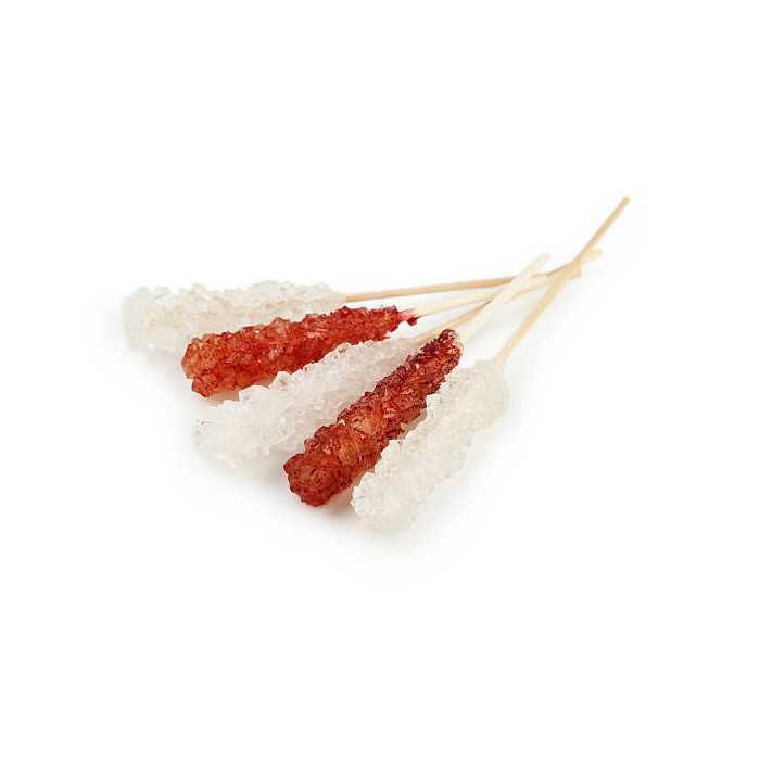 White & brown candy sugar sticks from Persia X 10