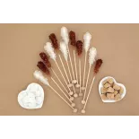 Bâtonnets de Sucre candy blanc & brun de Perse X 10