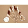 White & brown candy sugar sticks from Persia X 10