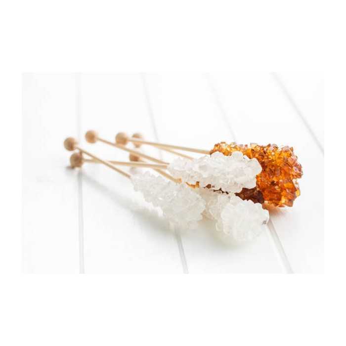 White & brown candy sugar sticks from Persia X 10