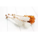 White & brown candy sugar sticks from Persia X 10