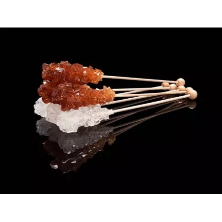 White & brown candy sugar sticks from Persia X 10
