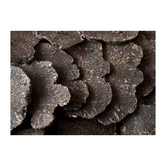 Slices of dried black truffle from Périgord - direct producer