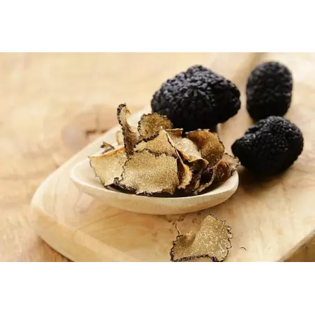 Slices of organic dried summer truffle from Italy - direct producer
