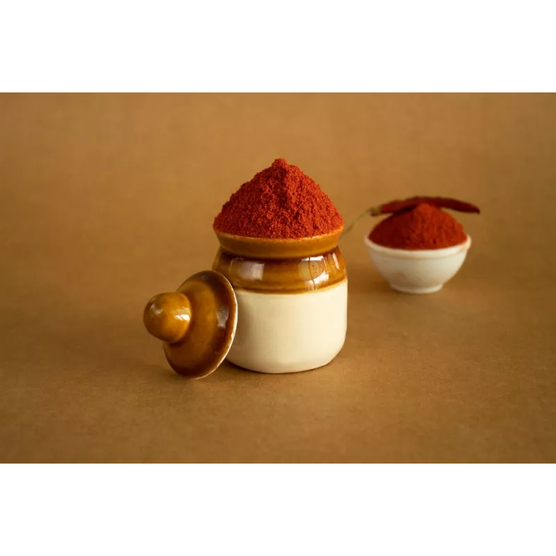 Organic chili pepper powder AOC PDO from Espelette - Direct Producer Organic chili pepper powder AOC PDO from Espelette - Direct Producer