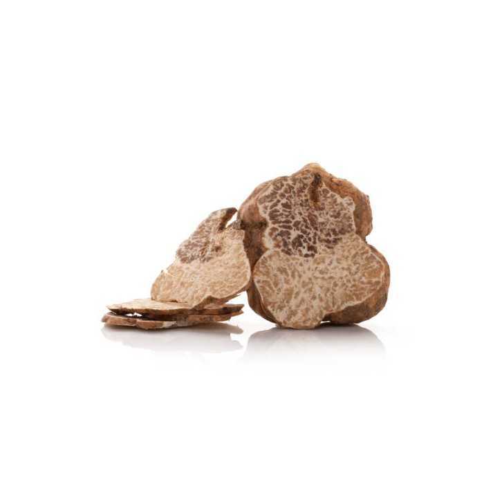 Slices of dried white truffle Alba from Italy - direct producer
