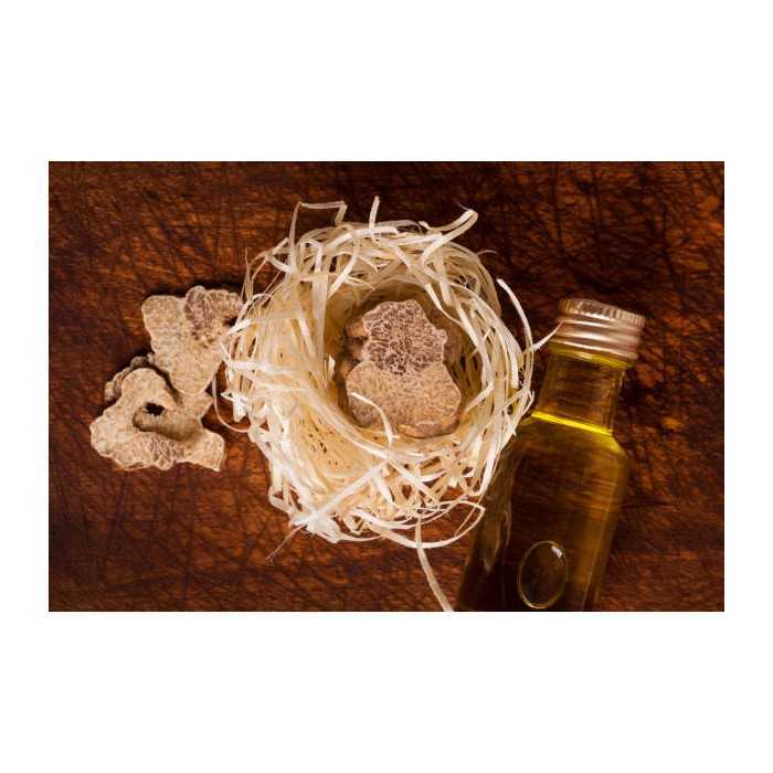 Slices of dried white truffle Alba from Italy - direct producer