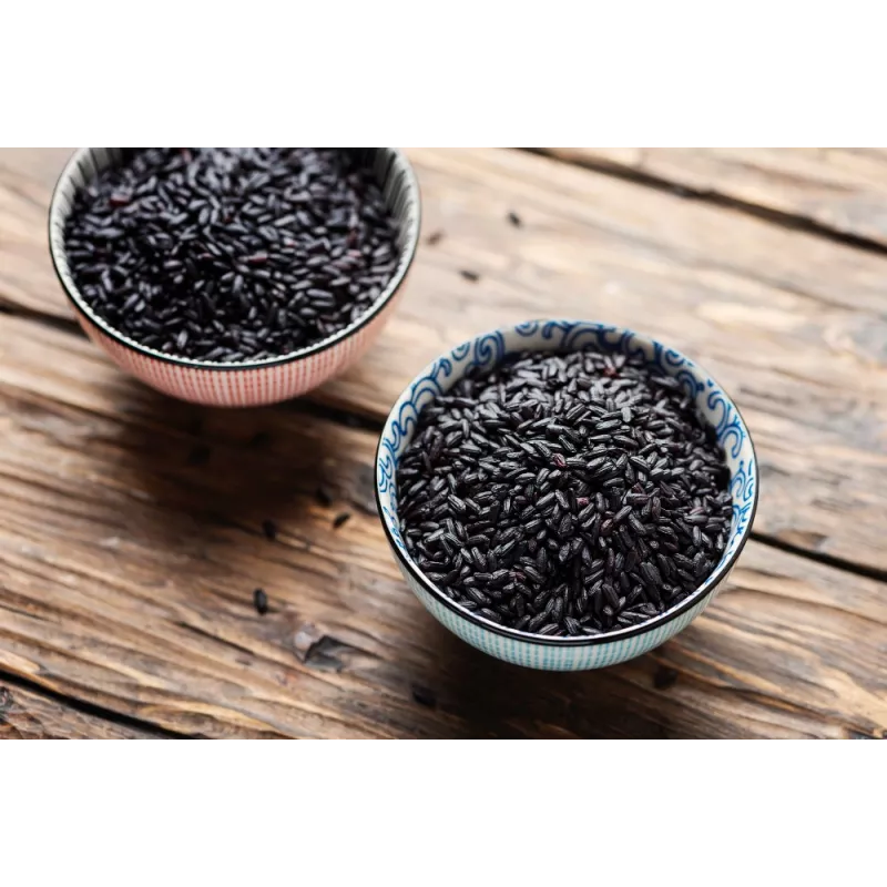 Organic Nerone black rice or emperors' rice from Italy