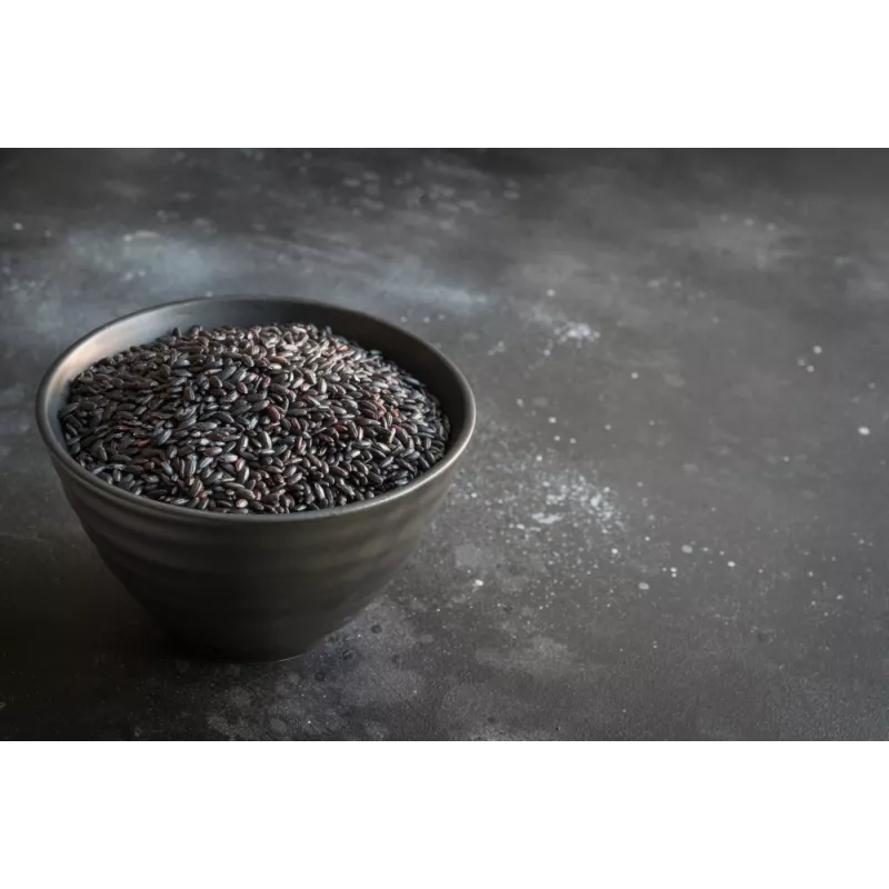 Organic Nerone black rice or emperors' rice from Italy