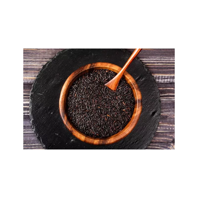 Organic Nerone black rice or emperors' rice from Italy